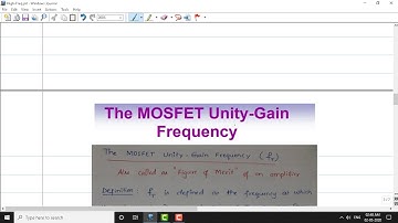 High Frequency Model of MOSFET