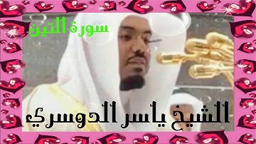 سورة التين الشيخ ياسر الدوسري تلاوة خاشعة قرآن كريم