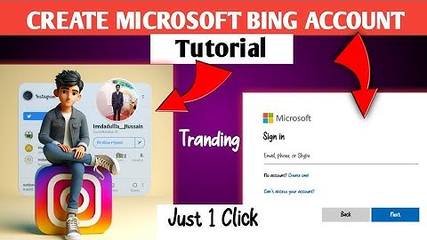 How To Create Microsoft Bing Account | Microsoft bing Ka Account kaise banaye | bing image creator