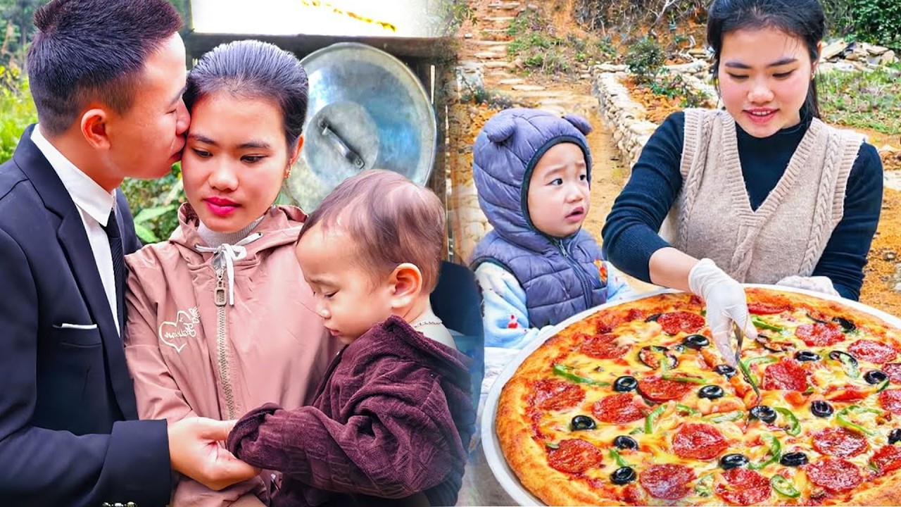 Taking Care Of My Small Family – Making Pizza With My Son To Sell At The Market