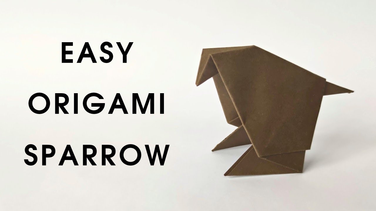 Origami SPARROW tutorial | How to make a paper sparrow - YouTube