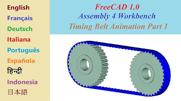 FreeCAD 1.0 Assembly 4 Workbench Tutorial, Timing Belt Animation, Part 1.