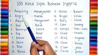 100 Kata Sifat Bahasa Inggris Yang Sering Digunakan | 100 Adjectives in English