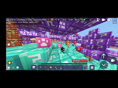 In survival but everything is lucky blocks 😁