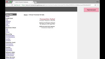 Payment Gateway Credit Card Processing Declined Sale