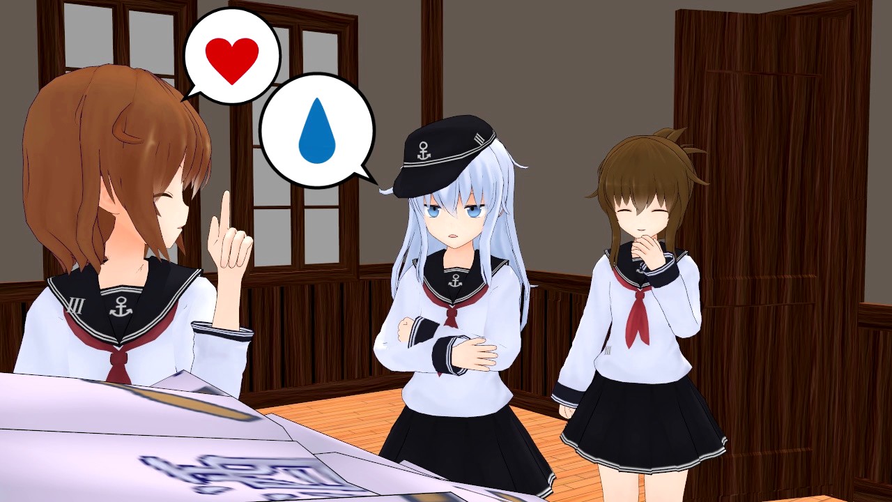 MMD, Kancolle Short, Akatsuki, Ikazuchi, Blanket, Kancolle, Inazuma, Hibiki...