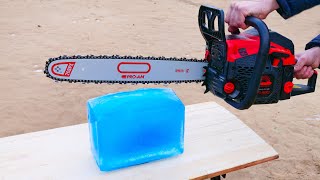 Experiment: Chainsaw vs Ice block