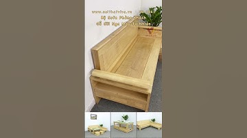 Bộ Sofa Phòng Khách Gỗ Sồi Nga Màu Tự Nhiên