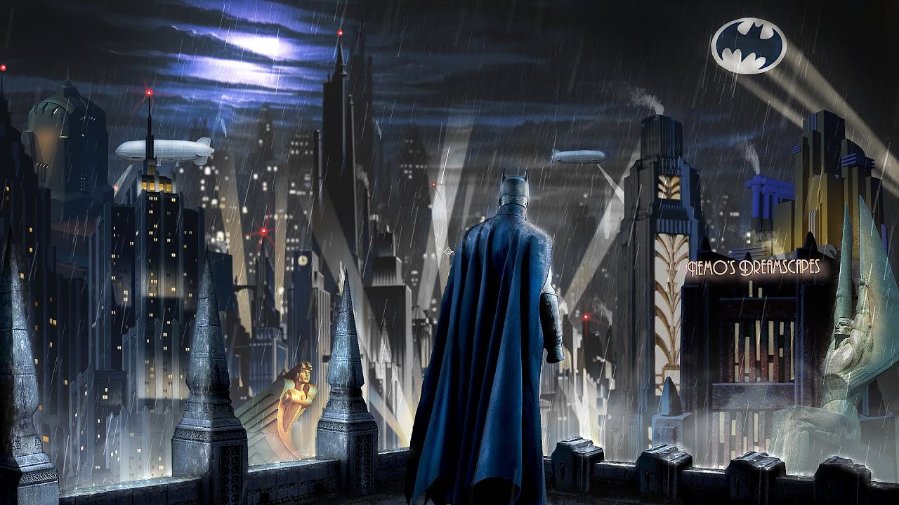 Звук batman. Город Готэм 1998. Gotham City Rain. Бэтмен со звуками. Готэм и Метрополис расстояние.