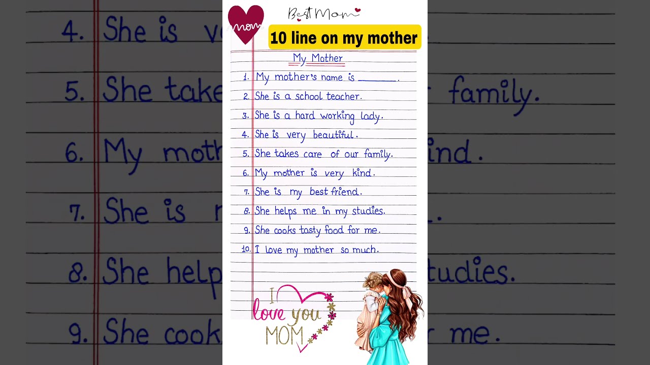 10 Lines On My Mother Essay In English Shorts Viral