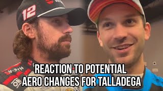 Ryan Blaney & Daniel Suarez React to NASCAR Possibly Making Aero Changes to Cars for Talladega