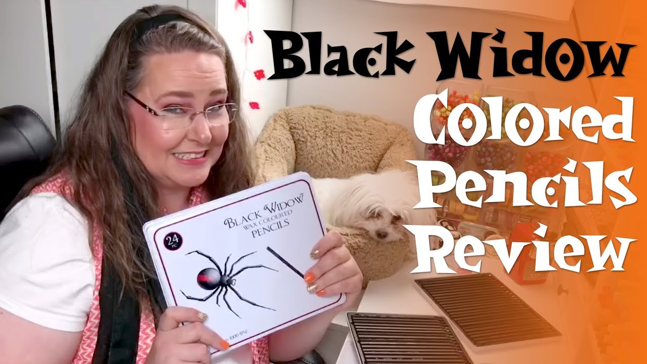 Coloring with Black Widows! Colored Pencils (LIVE) 