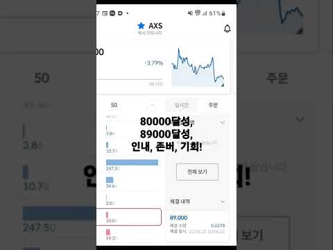   22년3월25일 엑시인피니티코인 AXS 인내 존버 기회 차트는아트다 코인차트