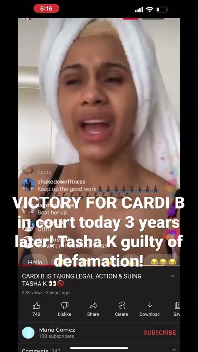 CARDI B defeats Tasha K in defamation lawsuit earlier today! #playwithme #cardib #tashak