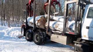 Ford L 9000 Log Truck & HIAB Log Loader Grapple by charles toth 14,106 views 10 years ago 1 minute, 10 seconds