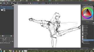 Fighting Pose Drawing Timelapse