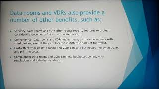 Role of Data Rooms and Virtual Data Rooms in M\&a Transactions