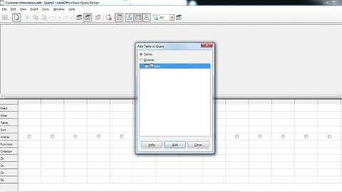 Run Query in Design View on Open Office Base Software