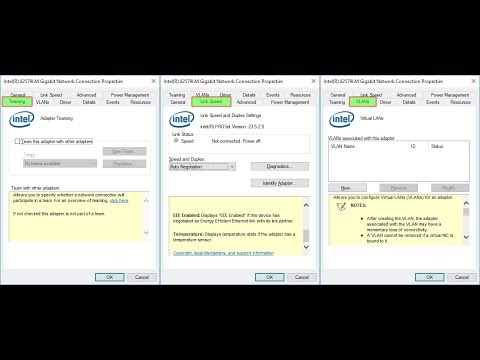 Intel ANS (Advanced Networking Services)  - Part 1 : download and installation (turn on captions)