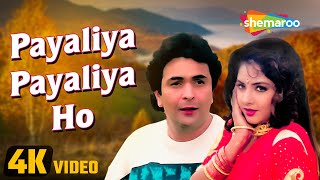 Payaliya Payaliya Ho (4K Video) | Deewana | Rishi Kapoor, Divya Bharti | Alka Yagnik | Love Song