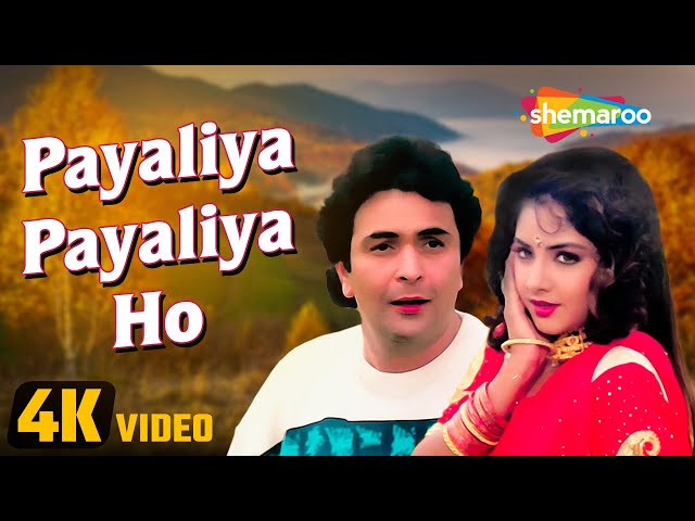Payaliya Payaliya Ho (4K Video) | Deewana | Rishi Kapoor, Divya Bharti | Alka Yagnik | Love Song class=