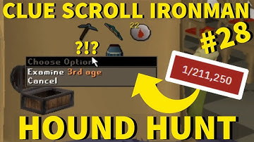 I GOT THIRD AGE! - Clue Scroll Ironman #28 (Hound Hunt)