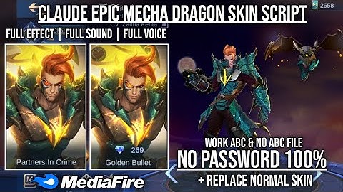 Claude Epic Mecha Dragon With Replace Normal Skin Script No Password Full Effect Patch Beatrix