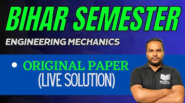 Z-Black Series | Bihar Polytechnic Semester Exam 2023 (Group-B) | ENGINEERING MECHANICS