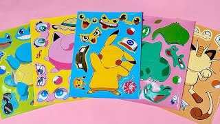 [ToyASMR] Decorate with Sticker Book Dress Pokémon's: Pikachu, Jigglypuff, Bulbapedia, Meowth