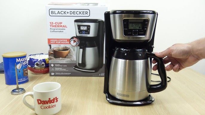 HOW TO PROGRAM AUTO BREW BLACK + DECKER 12 Cup Programmable Coffee Maker  Set Time CM2030B 