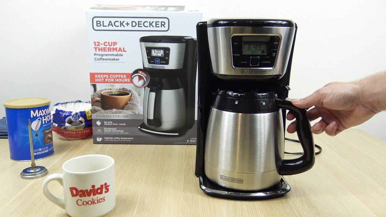 BLACK+DECKER 12-Cup Programmable Coffee Maker, Black