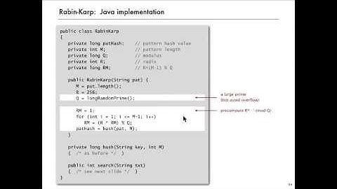 Substring Search   Rabin Karp 16 13