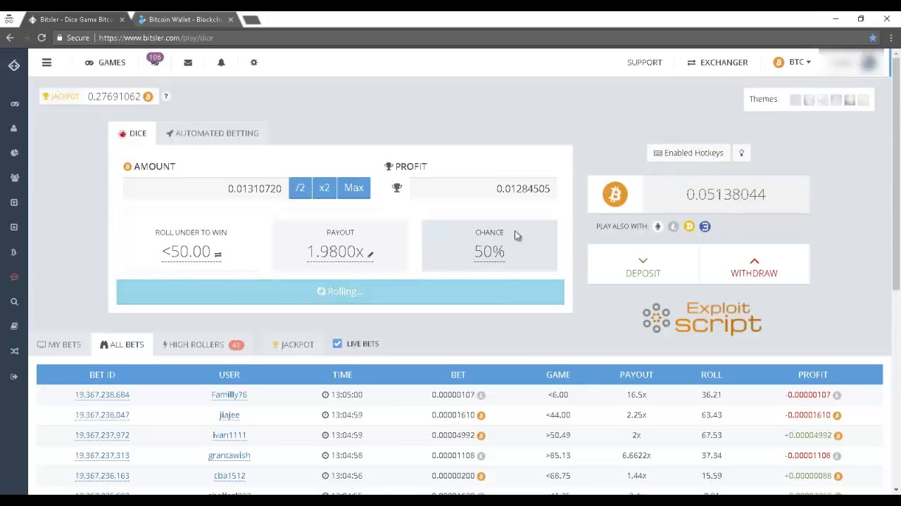 0.0005 btc. 0.5 BTC. Bitcoin dice game script. BTC НАМЧУН Proof. BTC withdrawal.