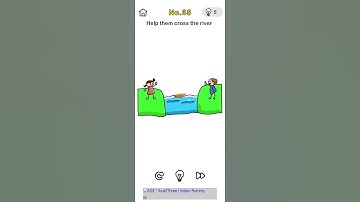 Help them cross the river 35 level Brain Out: Can youpass it? level 35