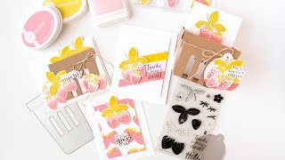 Four Berry Sweet Ideas For Essentials By Ellen Strawberry Fields Stamps and Berry Basket Dies