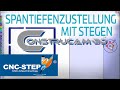 ConstruCAM - 3D / CNC Spantiefenzustellung nutzen und Haltestege setzen