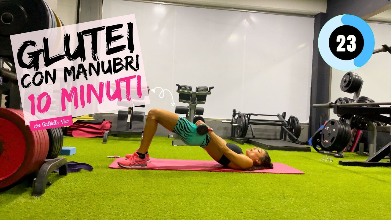 Allenamento glutei a casa con manubri - 10min di esercizi per glutei con Gabriella Vico