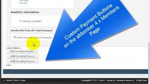 Adding Payment Buttons to the Members Page in aMember v4