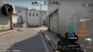 GeForce GTX 650 -- Intel Core i7-920 -- CSGO Benchmark Dust 2 Low