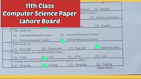 1st year Computer Science Lahore board group1 solved paper 2023 ||