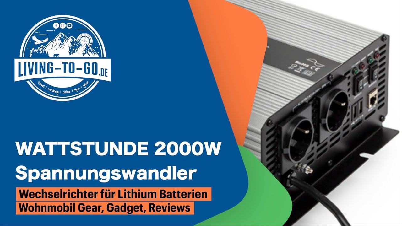 WATTSTUNDE 2000W Spannungswandler für Lithium Batterien 