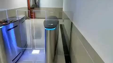 Zento - Pedestrian Rfid Card Reader Security Speed Gate Sliding Turnstile