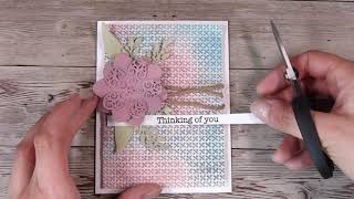 Using the 'leftover' Backing from the Napkin/Serviette Technique in Card Making
