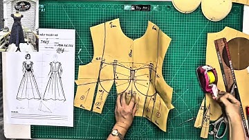 🔺Bài:Hướng dẫn cắt đầm cúp ngực rời ( Trích video bài giảng trong lớp online )