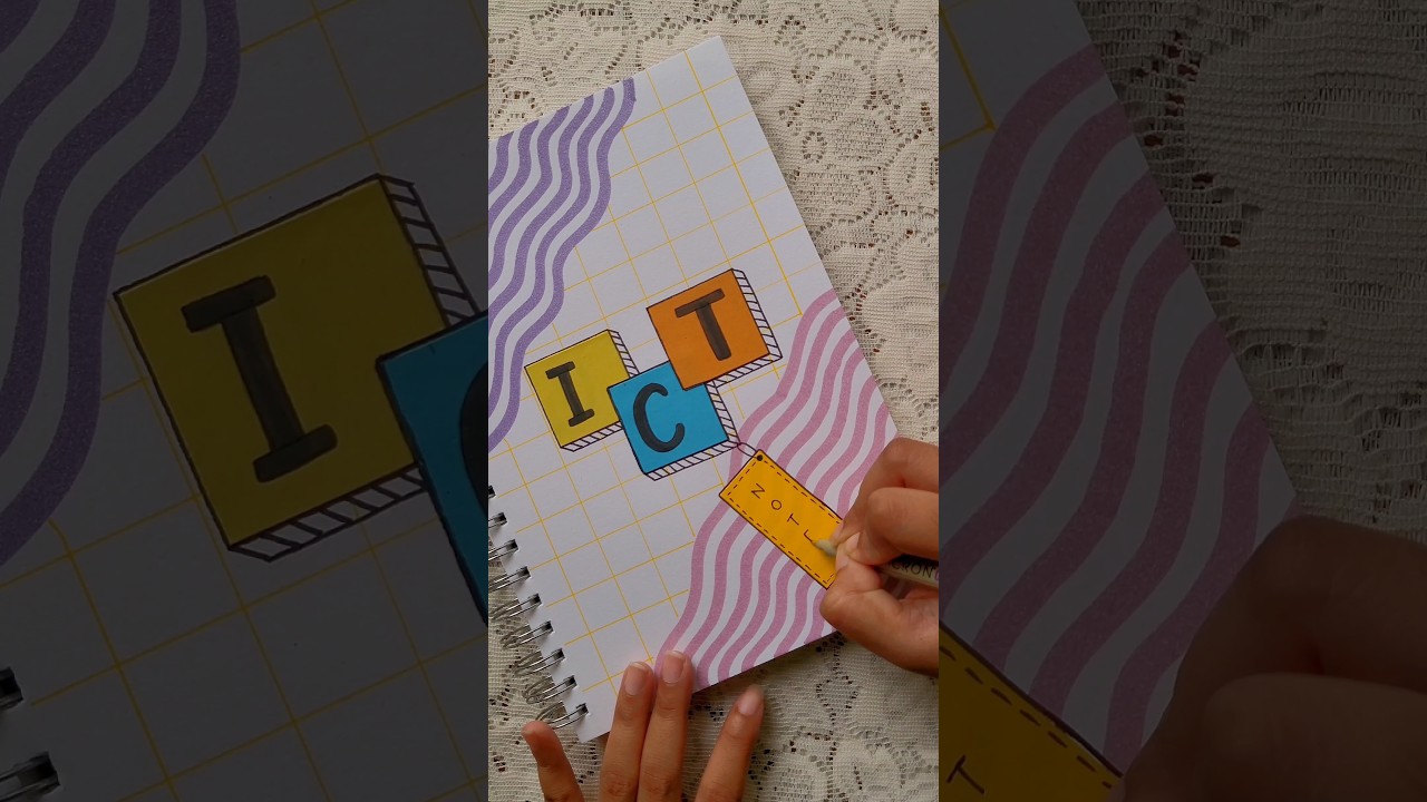 DIY ICT Notebook Cover ✨ | Aesthetic Study Art 