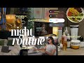 Summer night routine  productivity selfcare relaxing cooking  healthy habits aesthetic