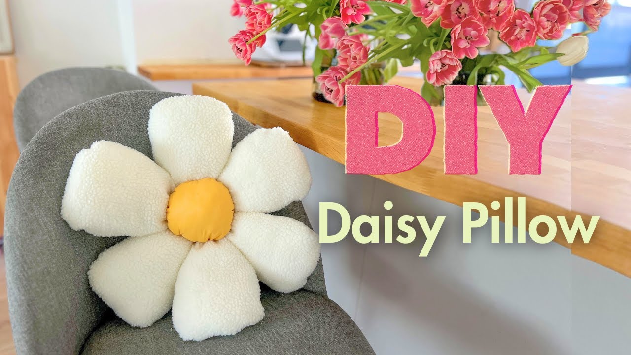 DIY Daisy Flower Pillow 🌼 | Easy Sewing Project for Beginners & PDF Pattern