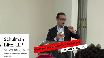 Trial Tips: Indexing Deposition Transcripts