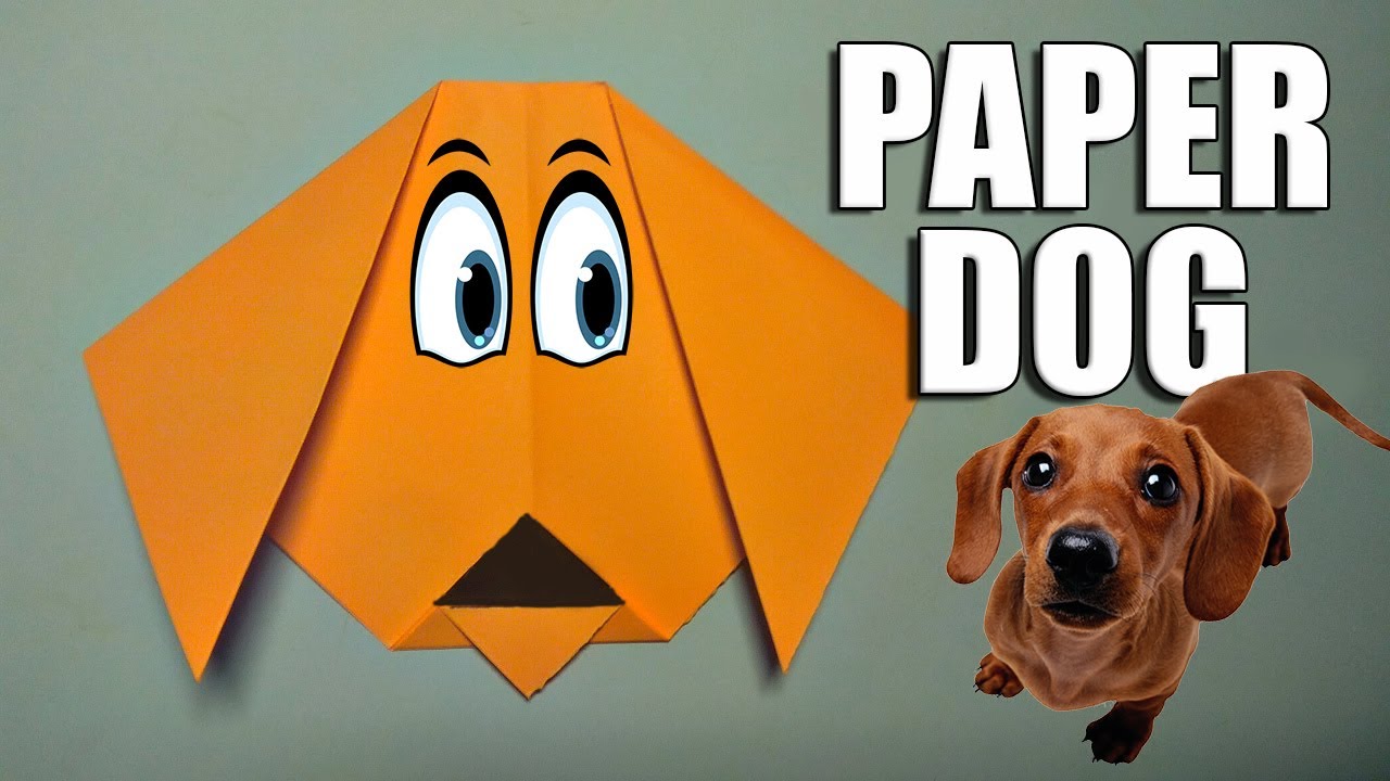 How to Fold An Easy Paper DOG. Origami Tutorial for Kids YouTube