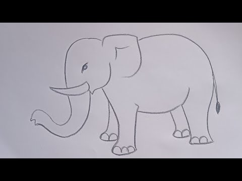 Easy Elephant Drawing- Step by Step Printable - Crafty Morning